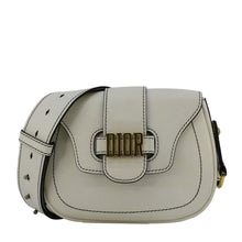 Load image into Gallery viewer, CHRISTIAN DIOR D Fence Calfskin Leather Saddle Bag White
