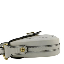 Load image into Gallery viewer, CHRISTIAN DIOR D Fence Calfskin Leather Saddle Bag White
