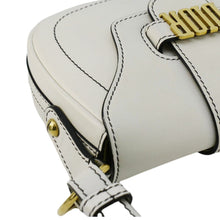 Load image into Gallery viewer, CHRISTIAN DIOR D Fence Calfskin Leather Saddle Bag White
