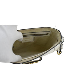 Load image into Gallery viewer, CHRISTIAN DIOR D Fence Calfskin Leather Saddle Bag White
