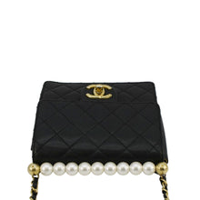 Load image into Gallery viewer, CHANEL Chic Pearls Flap Quilted Leather Shoulder Bag Black
