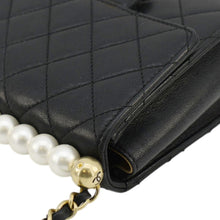 Load image into Gallery viewer, CHANEL Chic Pearls Flap Quilted Leather Shoulder Bag Black
