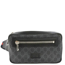 Load image into Gallery viewer, GUCCI GG Supreme Canvas Belt Bumbag Bag Black 474293
