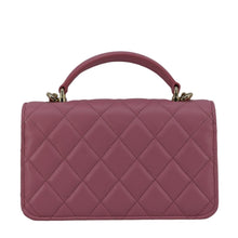 Load image into Gallery viewer, CHANEL Flap Phone Holder Quilted Leather Chain Crossbody Bag Pink
