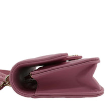 Load image into Gallery viewer, CHANEL Flap Phone Holder Quilted Leather Chain Crossbody Bag Pink
