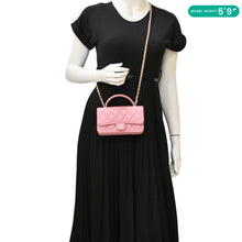 Load image into Gallery viewer, CHANEL Flap Phone Holder Quilted Leather Chain Crossbody Bag Pink
