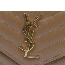 Load image into Gallery viewer, YVES SAINT LAURENT Cassandre Wallet on Chain Leather Envelope Bag Caramel
