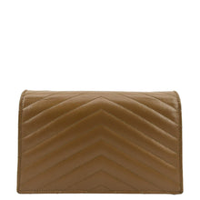 Load image into Gallery viewer, YVES SAINT LAURENT Cassandre Wallet on Chain Leather Envelope Bag Caramel
