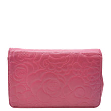 Load image into Gallery viewer, CHANEL Camellia Wallet On Chain Leather Crossbody Bag Fuchsia
