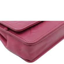 Load image into Gallery viewer, CHANEL Camellia Wallet On Chain Leather Crossbody Bag Fuchsia
