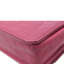 Load image into Gallery viewer, CHANEL Camellia Wallet On Chain Leather Crossbody Bag Fuchsia
