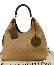 Load image into Gallery viewer, LOUIS VUITTON Carmel Mahina Leather Hobo Bag Beige

