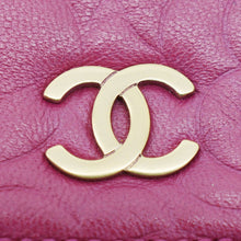 Load image into Gallery viewer, CHANEL Camellia Wallet On Chain Leather Crossbody Bag Fuchsia
