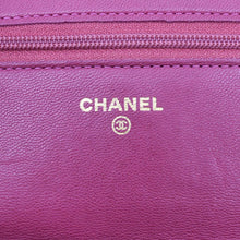 Load image into Gallery viewer, CHANEL Camellia Wallet On Chain Leather Crossbody Bag Fuchsia
