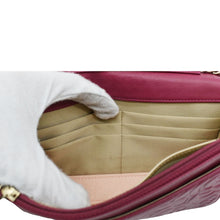 Load image into Gallery viewer, CHANEL Camellia Wallet On Chain Leather Crossbody Bag Fuchsia
