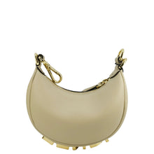 Load image into Gallery viewer, FENDI FendiGraphy Mini Smooth Leather Hobo Bag Cream
