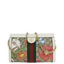 Load image into Gallery viewer, GUCCI Ophidia Web Small GG Floral Canvas Chain Shoulder Bag Beige 503877
