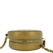 Load image into Gallery viewer, CHANEL Egyptian Amulet Round Quilted Metallic Lambskin Chain Clutch Crossbody Bag Gold
