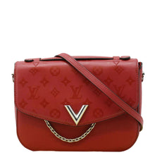 Load image into Gallery viewer, LOUIS VUITTON Very Monogram Leather Messenger Bag Red
