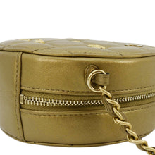 Load image into Gallery viewer, CHANEL Egyptian Amulet Round Quilted Metallic Lambskin Chain Clutch Crossbody Bag Gold
