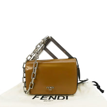 Load image into Gallery viewer, FENDI Nano F Leather Clutch Bag Brown
