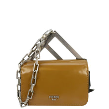 Load image into Gallery viewer, FENDI Nano F Leather Clutch Bag Brown
