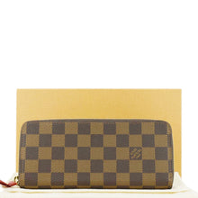 Load image into Gallery viewer, LOUIS VUITTON Clemence Damier Ebene Zippy Wallet Brown
