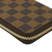 Load image into Gallery viewer, LOUIS VUITTON Clemence Damier Ebene Zippy Wallet Brown
