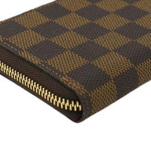 Load image into Gallery viewer, LOUIS VUITTON Clemence Damier Ebene Zippy Wallet Brown
