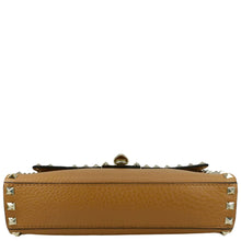 Load image into Gallery viewer, VALENTINO Garavani Rockstud Overlay Flap Small Leather Crossbody Bag Brown
