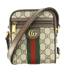 Load image into Gallery viewer, GUCCI Ophidia GG Canvas Messenger Bag Brown 598127
