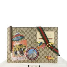 Load image into Gallery viewer, GUCCI Original Courrier Web GG Canvas Messenger Bag Beige 474083
