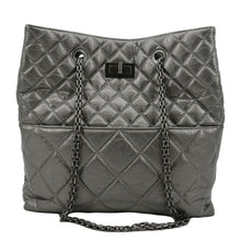 Load image into Gallery viewer, CHANEL Reissue Tall Quilted Aged Calfskin Leather Shoulder Bag Grey
