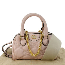 Load image into Gallery viewer, GUCCI Mini Matelasse Calfskin Leather Bowler Bag Pink 702251
