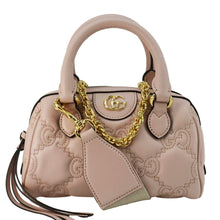 Load image into Gallery viewer, GUCCI Mini Matelasse Calfskin Leather Bowler Bag Pink 702251
