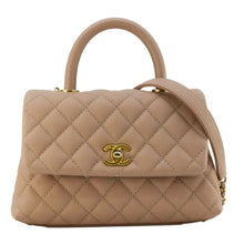 Load image into Gallery viewer, CHANEL CC Coco Flap Caviar Leather Top Handle Shoulder Bag Light Pink
