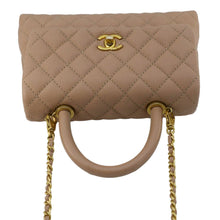 Load image into Gallery viewer, CHANEL CC Coco Flap Caviar Leather Top Handle Shoulder Bag Light Pink
