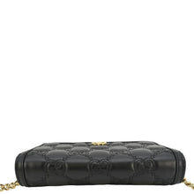 Load image into Gallery viewer, GUCCI GG Matelasse Leather Chain Wallet Shoulder Bag Black 723787
