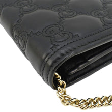 Load image into Gallery viewer, GUCCI GG Matelasse Leather Chain Wallet Shoulder Bag Black 723787
