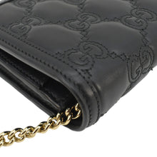 Load image into Gallery viewer, GUCCI GG Matelasse Leather Chain Wallet Shoulder Bag Black 723787
