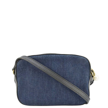 Load image into Gallery viewer, GUCCI Embroidered Denim Camera Crossbody Bag Blue 456547
