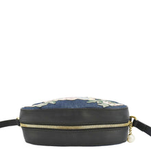 Load image into Gallery viewer, GUCCI Embroidered Denim Camera Crossbody Bag Blue 456547
