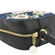 Load image into Gallery viewer, GUCCI Embroidered Denim Camera Crossbody Bag Blue 456547
