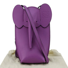 Load image into Gallery viewer, LOEWE Elephant Pocket Pouch Leather Crossbody Bag Purple
