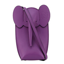 Load image into Gallery viewer, LOEWE Elephant Pocket Pouch Leather Crossbody Bag Purple
