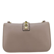 Load image into Gallery viewer, VALENTINO Glam Lock Leather Light Purple Crossbody Bag back look
