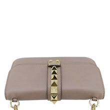 Load image into Gallery viewer, VALENTINO Glam Lock Leather Light Purple Crossbody Bag upper look
