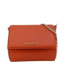 Load image into Gallery viewer, GIVENCHY Pandora Box Mini Leather Chain Shoulder Bag Orange
