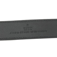 Load image into Gallery viewer, GUCCI Double G buckle Marmont Leather Belt Black 414516 Size 80.32
