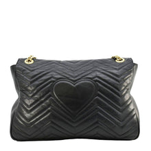 Load image into Gallery viewer, GUCCI GG Marmont Large Matelasse Leather Shoulder Bag Black 498090
